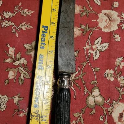 Lot 189: Horn & Sterling Carving Knife