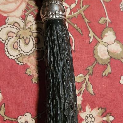 Lot 189: Horn & Sterling Carving Knife