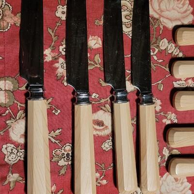Lot 191: Cambridge Wood Handle Flatware Aet