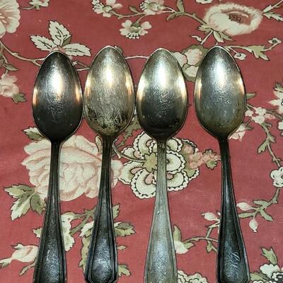 Lot 193: (4) Monogrammed Spoons