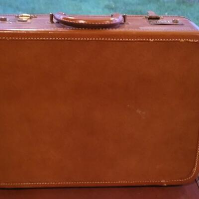 Lot 196: Vintage J.C. Higgins Luggage & Unmarked Smaller Luggage - Both have keys