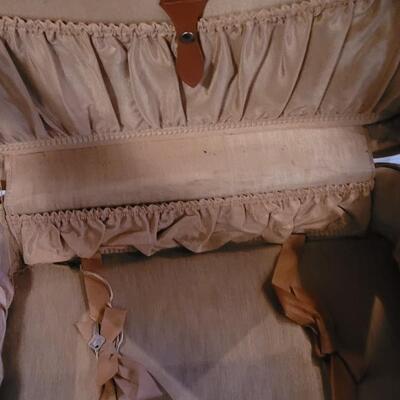 Lot 196: Vintage J.C. Higgins Luggage & Unmarked Smaller Luggage - Both have keys