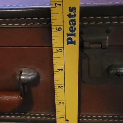 Lot 196: Vintage J.C. Higgins Luggage & Unmarked Smaller Luggage - Both have keys