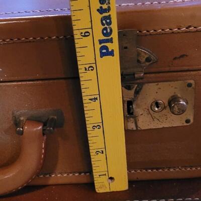 Lot 196: Vintage J.C. Higgins Luggage & Unmarked Smaller Luggage - Both have keys