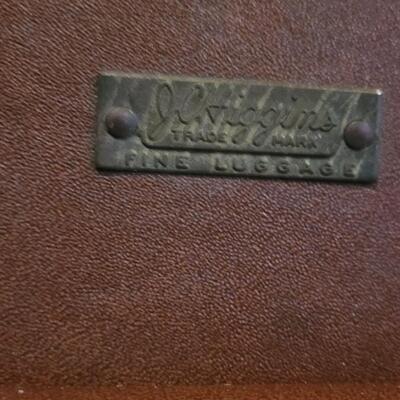 Lot 196: Vintage J.C. Higgins Luggage & Unmarked Smaller Luggage - Both have keys