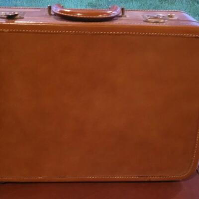 Lot 196: Vintage J.C. Higgins Luggage & Unmarked Smaller Luggage - Both have keys