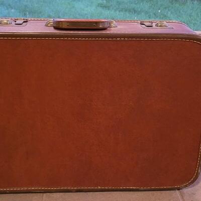 Lot 196: Vintage J.C. Higgins Luggage & Unmarked Smaller Luggage - Both have keys