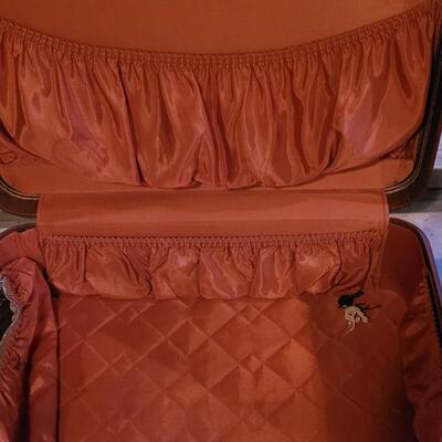 Lot 196: Vintage J.C. Higgins Luggage & Unmarked Smaller Luggage - Both have keys