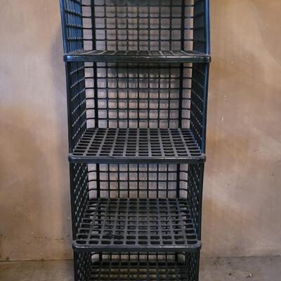 Lot 199: Black Crate Shelf 16.5" Ã— 15" Ã— 