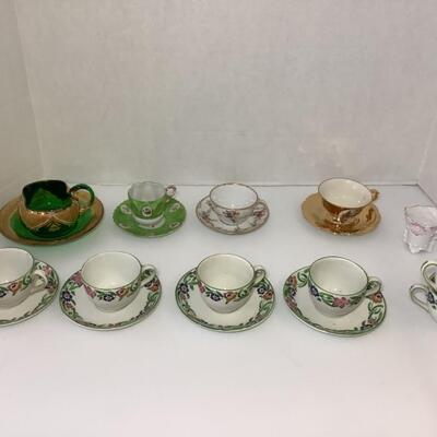 B - 130. Collection of Demitasse Cups & Saucers