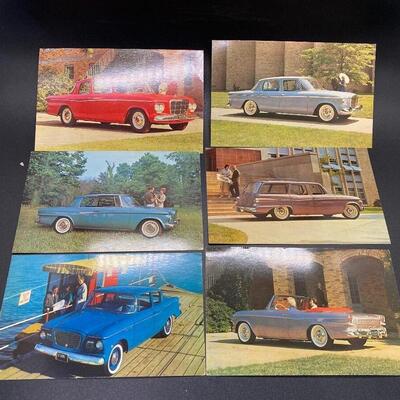 Set of 6 1962 Studebaker Lark Automobile Dealership Advertisement Post Cards