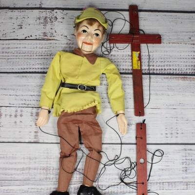 Vintage Hazelle's Airplane Control Marionettes Robin Hood String Puppet