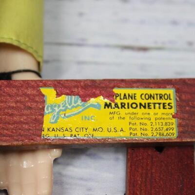 Vintage Hazelle's Airplane Control Marionettes Robin Hood String Puppet