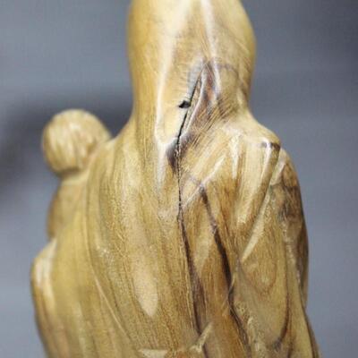 Wooden Statuette of Madonna with Child Figurine
