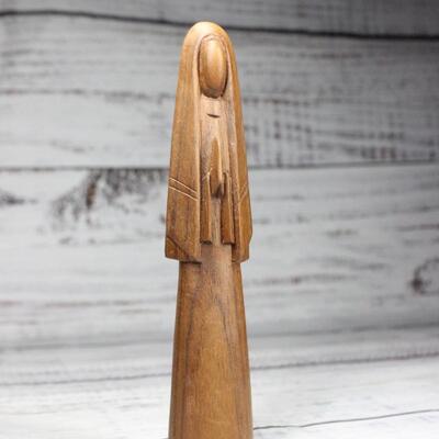 Wood Carved Statuette of the Virgin Mary