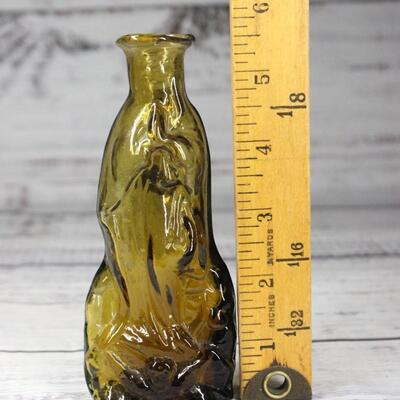 Vintage Glass Bottle Depicting the Virgin of Guadalupe