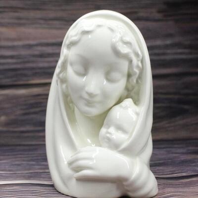 Ceramic Madonna with Child Bust 
