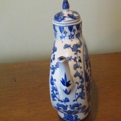 Decorative Blue and White Teapot- 12
