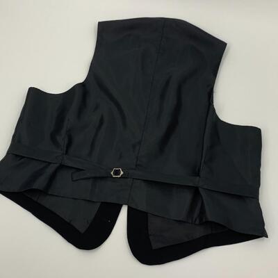 Textured Black Three Piece Suit