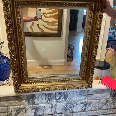Antique Gold Gilded Wall Mirror