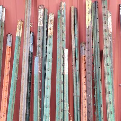 Lot 209: (27) Fencing Metal Stakes (84"-64" Range)