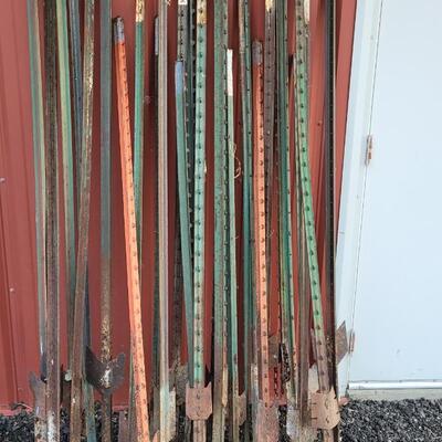 Lot 209: (27) Fencing Metal Stakes (84"-64" Range)