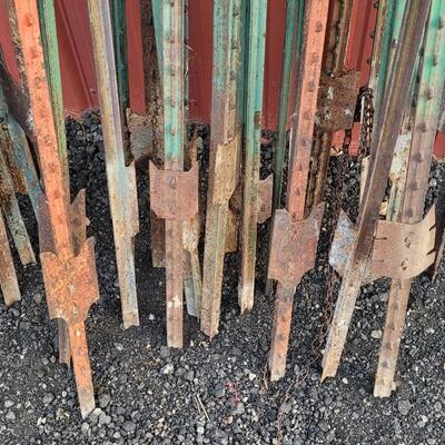 Lot 209: (27) Fencing Metal Stakes (84"-64" Range)