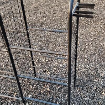 Lot 212: Black Metal Organizing Rack 54" x 16" x 42"