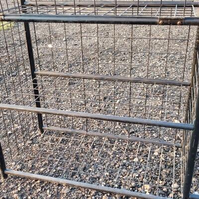 Lot 212: Black Metal Organizing Rack 54" x 16" x 42"