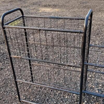 Lot 212: Black Metal Organizing Rack 54" x 16" x 42"
