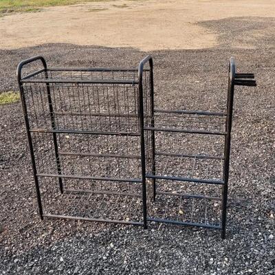 Lot 212: Black Metal Organizing Rack 54" x 16" x 42"