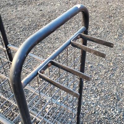 Lot 212: Black Metal Organizing Rack 54" x 16" x 42"