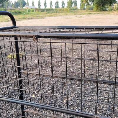 Lot 212: Black Metal Organizing Rack 54" x 16" x 42"