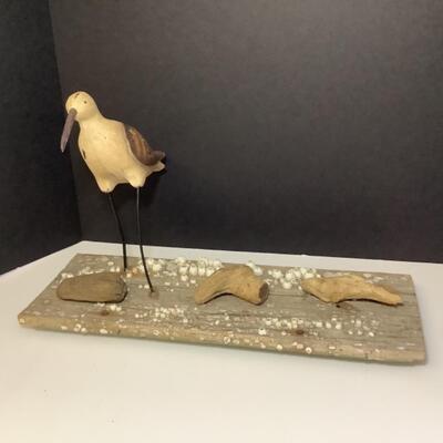 D - 160. Beach Carved Seagull/Sandpiper Display 