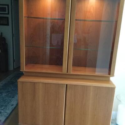 Vintage lighted Hutch by Nordic Furniture in Canada