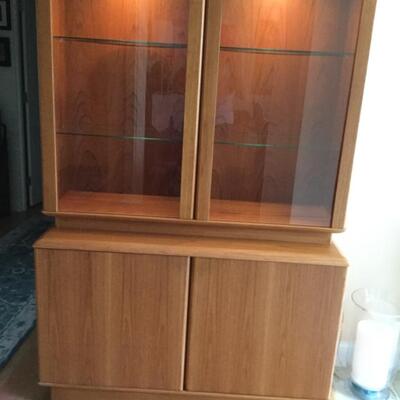 Vintage lighted Hutch by Nordic Furniture in Canada