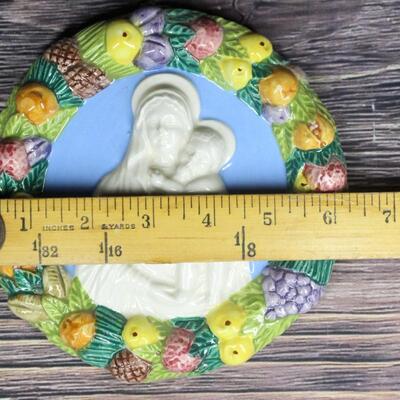 Vintage Madonna with Child Wall Plate Italy