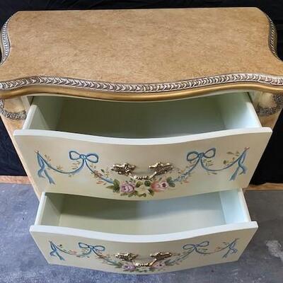 LOT#P12: Painted Chest w/ Raised Accents