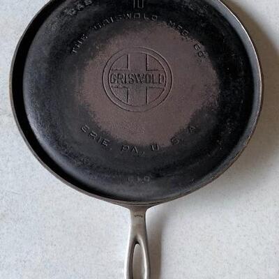 LOT#M87: Griswold Nickel Plated Cast Iron Griddle