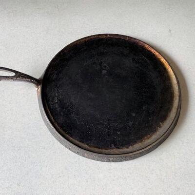 LOT#M87: Griswold Nickel Plated Cast Iron Griddle