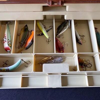 LOT#P100: Plano Tackle Box with Assorted Lures