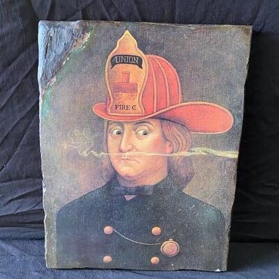 LOT#F109: Signed Colonial Fireman