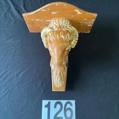 LOT#T126: Garcia Products Ram's Head Shelf