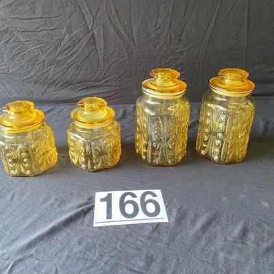 LOT#K166: Mid-Century Canisters