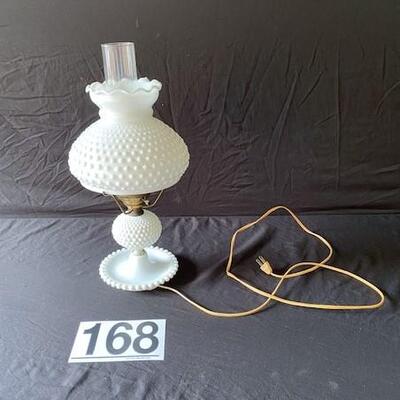 LOT#K168: Hobnail Lamp