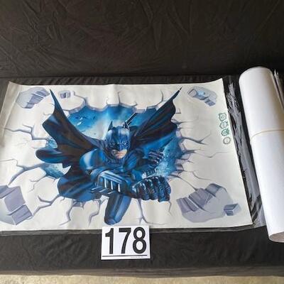 LOT#E178: NOS Batman Vinyl Wall Decals (Large)