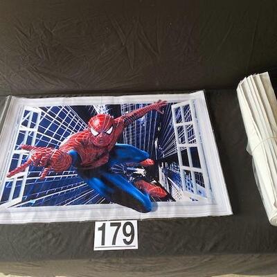 LOT#E179: NOS Spiderman Vinyl Wall Decals (Large)