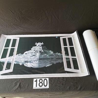 LOT#E180: NOS Star Wars Vinyl Wall Decals (Extra Large) 