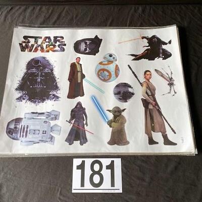 LOT#E181: NOS Star Wars Vinyl Wall Decals (Small)