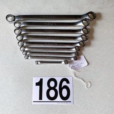 LOT#W186: Snap-On 9 Piece Offset Box Wrench Set